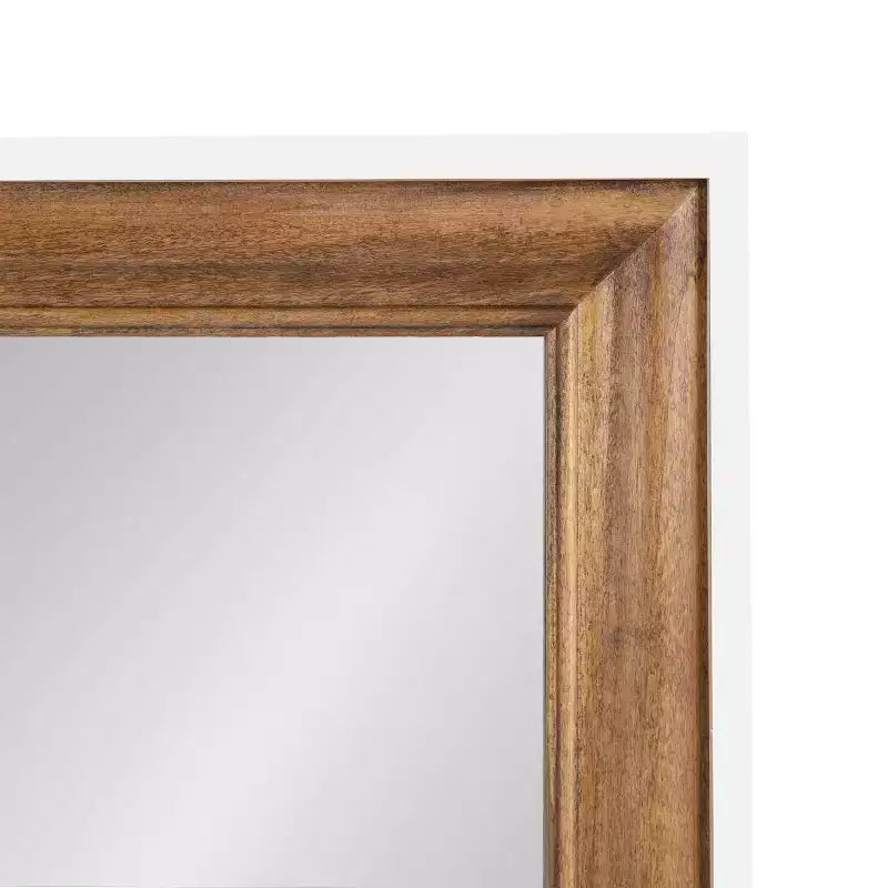 Kate & Laurel All Things Decor 24"x36" Ellison Wall Mirror: Stepped Frame, Two-Tone Rustic Brown