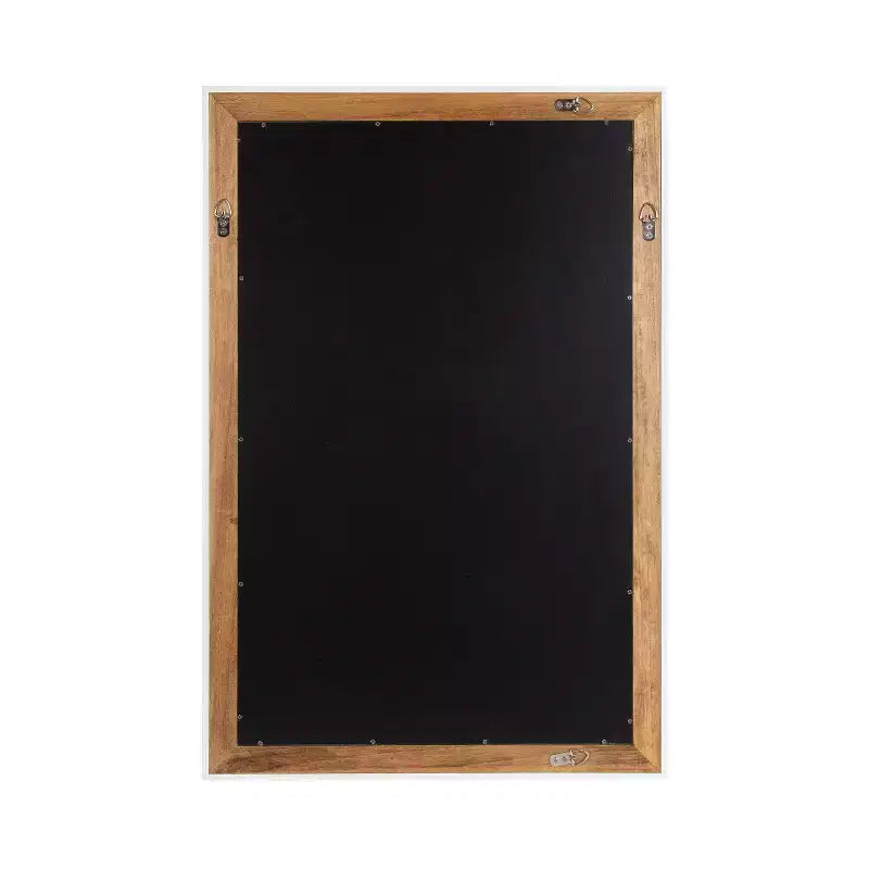 Kate & Laurel All Things Decor 24"x36" Ellison Wall Mirror: Stepped Frame, Two-Tone Rustic Brown