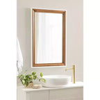 Specchio da parete Ellison: cornice sfalsata, marrone rustico bicolore