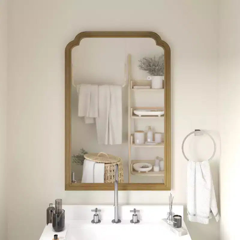 Wall Mirror with Solid Wood Frame and Silver Backed Glass for Clarity for Entryways, Dining Rooms & More