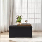 Panca contenitore ottomana 30, pouf contenitore, poggiapiedi, panca pieghevole per camera da letto, supporta fino a 660 lb