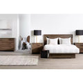 Headboard Natural Walnut Open Storage Style 44