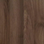 Testiera in noce naturale con vano contenitore aperto, stile 44