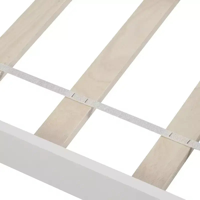 Classic Twin Size Wood Platform Bed with Headboard and Footboard