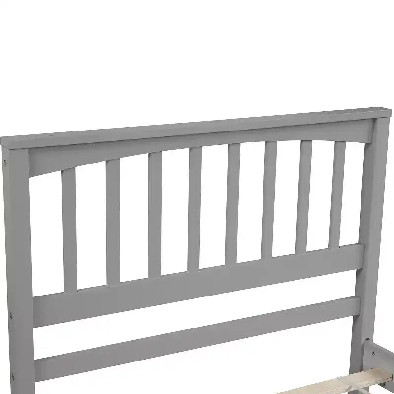 Classic Twin Size Wood Platform Bed with Headboard and Footboard