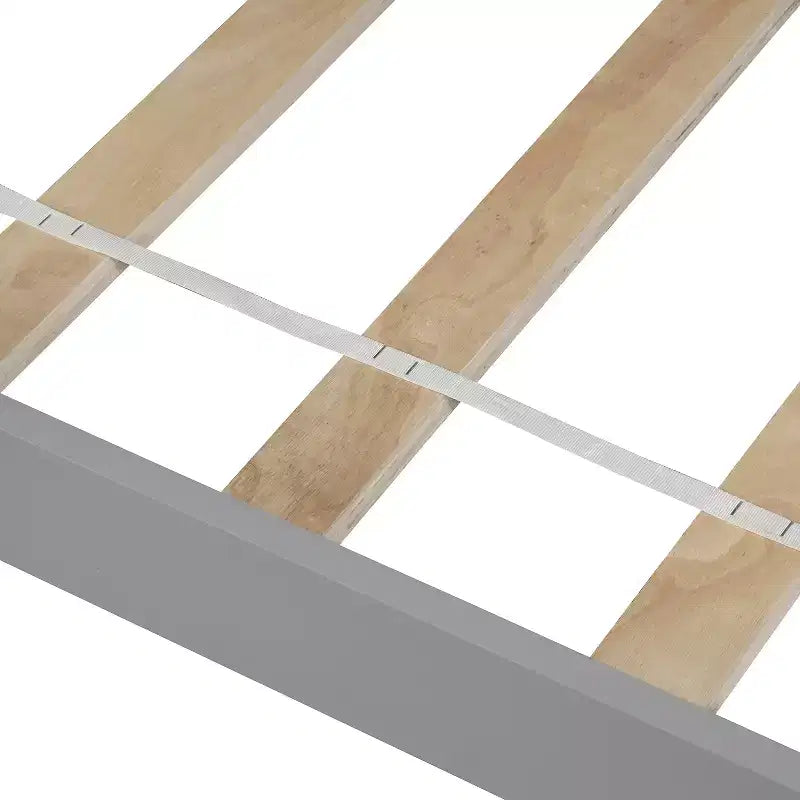 Classic Twin Size Wood Platform Bed with Headboard and Footboard