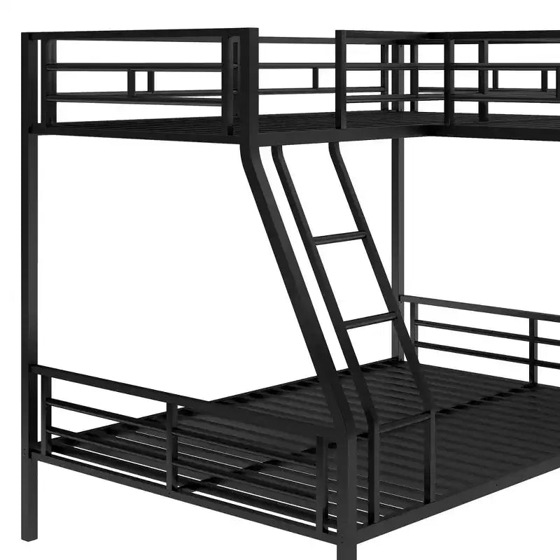 117.3L x 78W Morden Design L-Shaped Twin over Full Bunk Bed with Twin Size Loft Bed and Built-in Desk