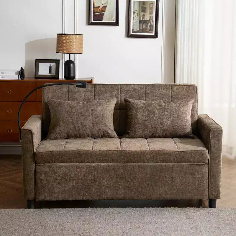 56 Loveseat Sofa & Sleeper Sofa Bed, Reversible Backrest Cushion, Side Pockets, USB Ports and Phone Holder