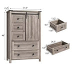 Kommode für das Schlafzimmer mit 5 Schubladen, hoher weißer Schubladenschrank 48, Holzkommode für Wohnzimmer, Flur und Eingangsbereich