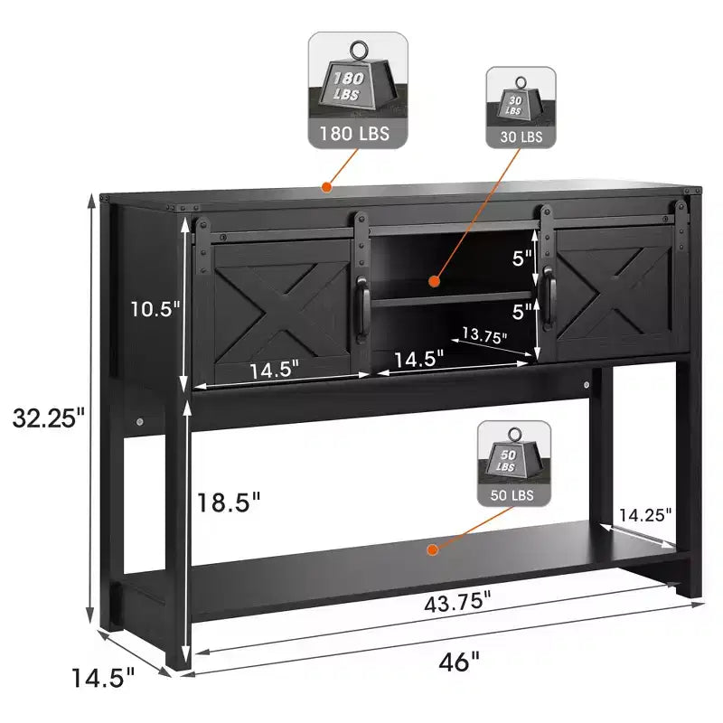 Fireplace TV Stand for 65''+ TV, Entertainment Center with 23 Electric Fireplace with Remote & Sliding Bar Door for Living Room