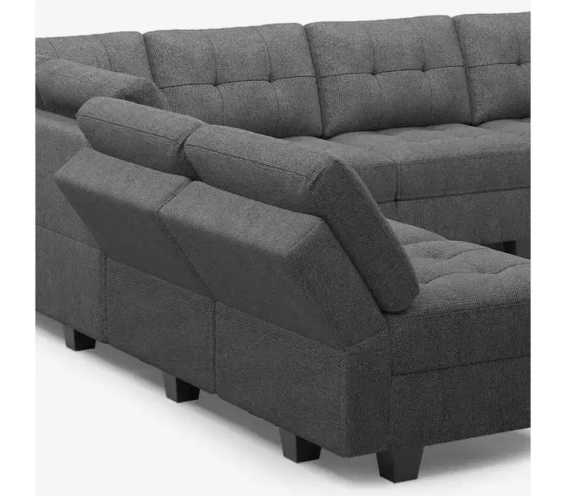 Modular Weave Sofa with Storage Seat (5 Seats + 5 Sides)