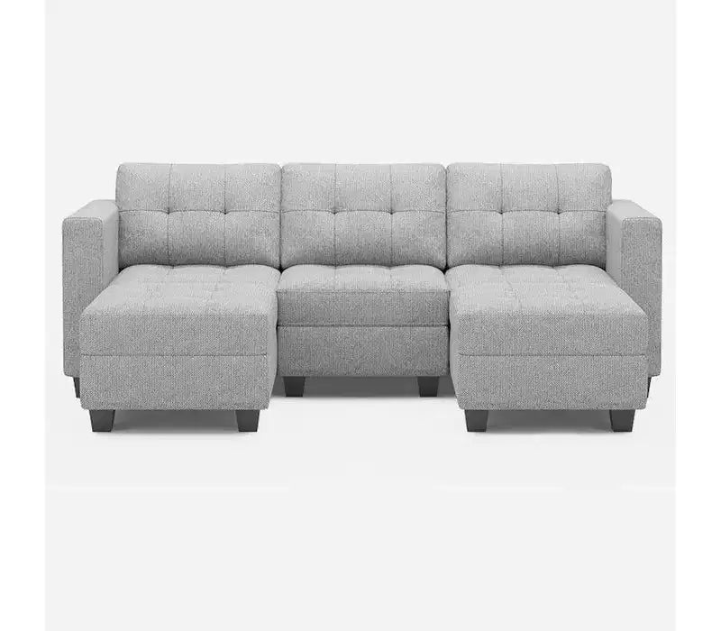 Modular Weave Sofa with Storage Seat (5 Seats + 5 Sides)