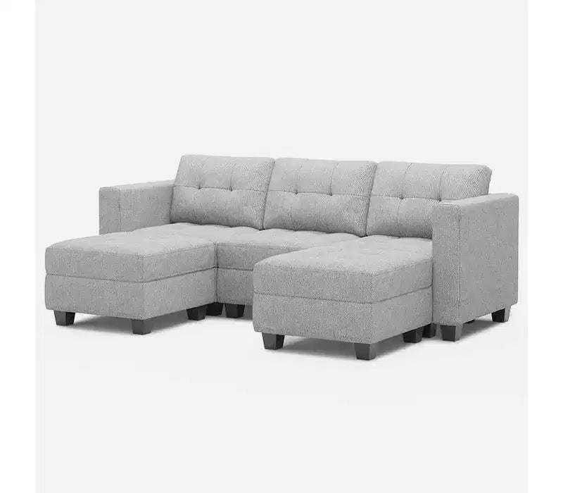 Modular Weave Sofa with Storage Seat (5 Seats + 5 Sides)