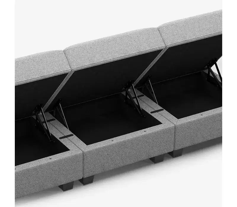 Modular Weave Sofa with Storage Seat (5 Seats + 5 Sides)