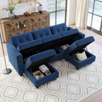 Modulares Websofa mit Sitzfläche zur Aufbewahrung (5 Sitze + 5 Seiten)