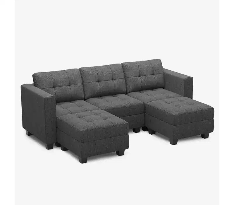 Modular Weave Sofa with Storage Seat (5 Seats + 5 Sides)