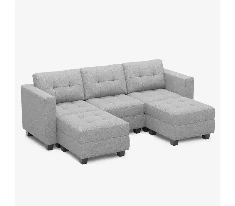 Modular Weave Sofa with Storage Seat (5 Seats + 5 Sides)