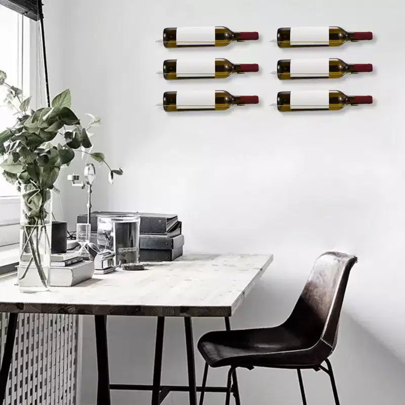 Durable Iron Rustless Solid and Sturdy Wall-Mounted Wine Rack