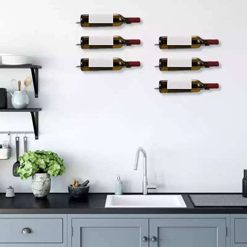Durable Iron Rustless Solid and Sturdy Wall-Mounted Wine Rack