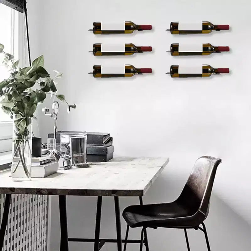Durable Iron Rustless Solid and Sturdy Wall-Mounted Wine Rack