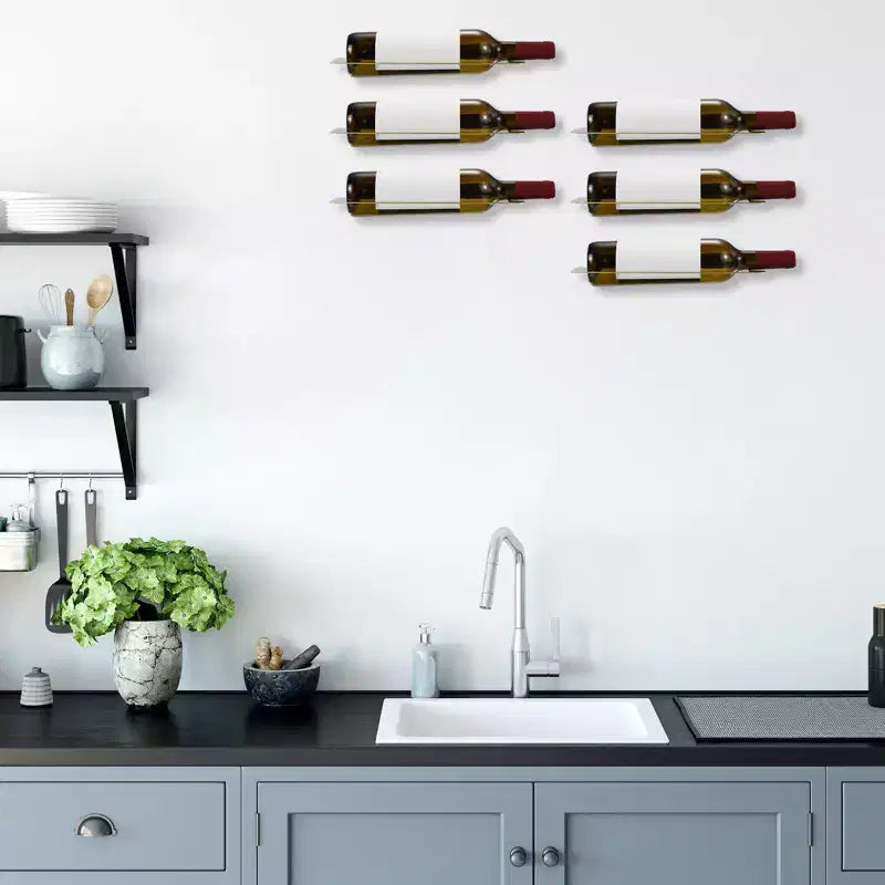 Durable Iron Rustless Solid and Sturdy Wall-Mounted Wine Rack