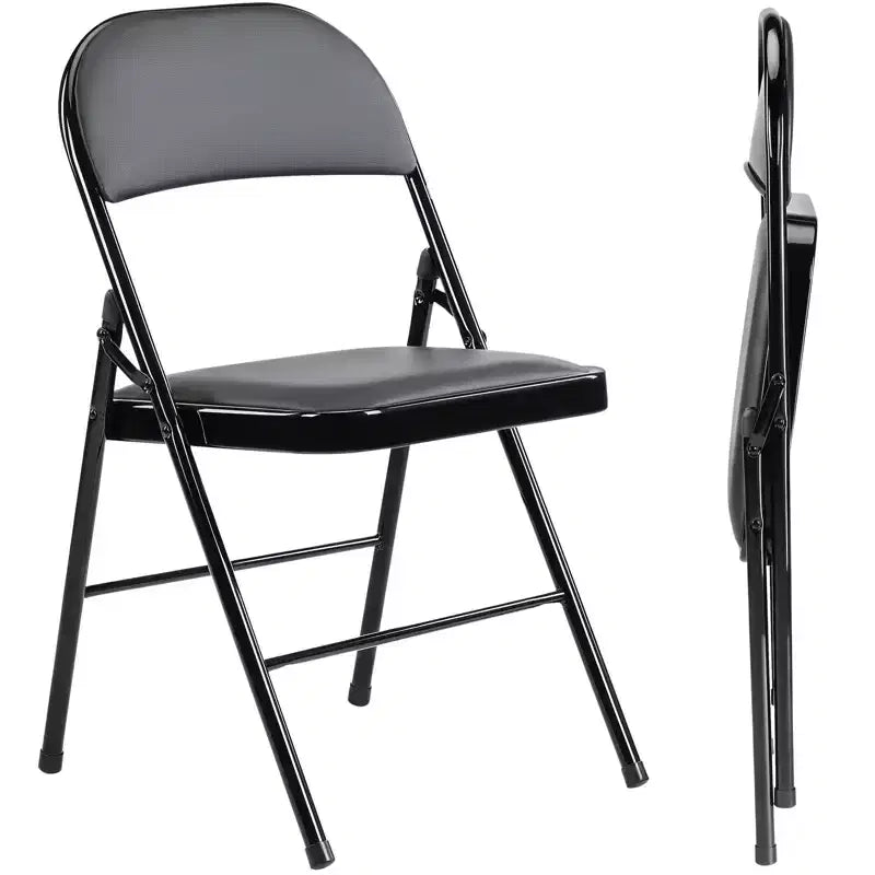 Leather Padded Folding Chair: Indoor and Outdoor Use