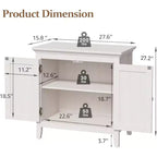 Aufbewahrungsschrank, Küchen-Sideboard mit Türen in Rattanoptik, dekorativer Buffetschrank mit verstellbarem Einlegeboden