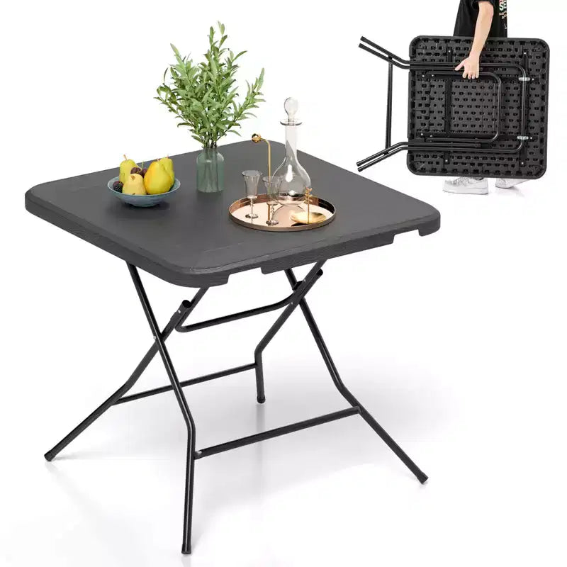 31.5 Square Folding Table Indoor Outdoor Foldable Plastic Table
