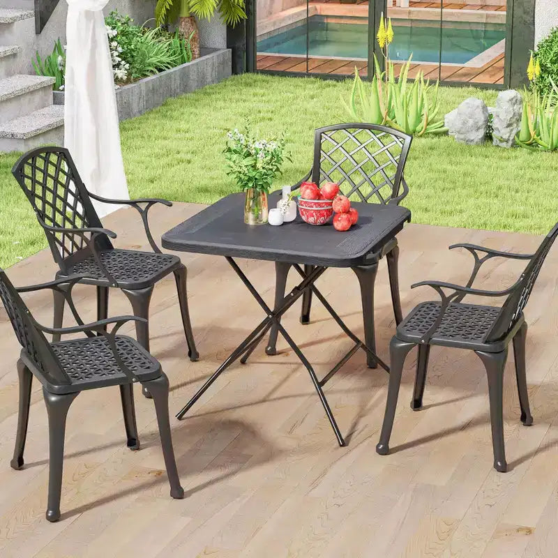 31.5 Square Folding Table Indoor Outdoor Foldable Plastic Table