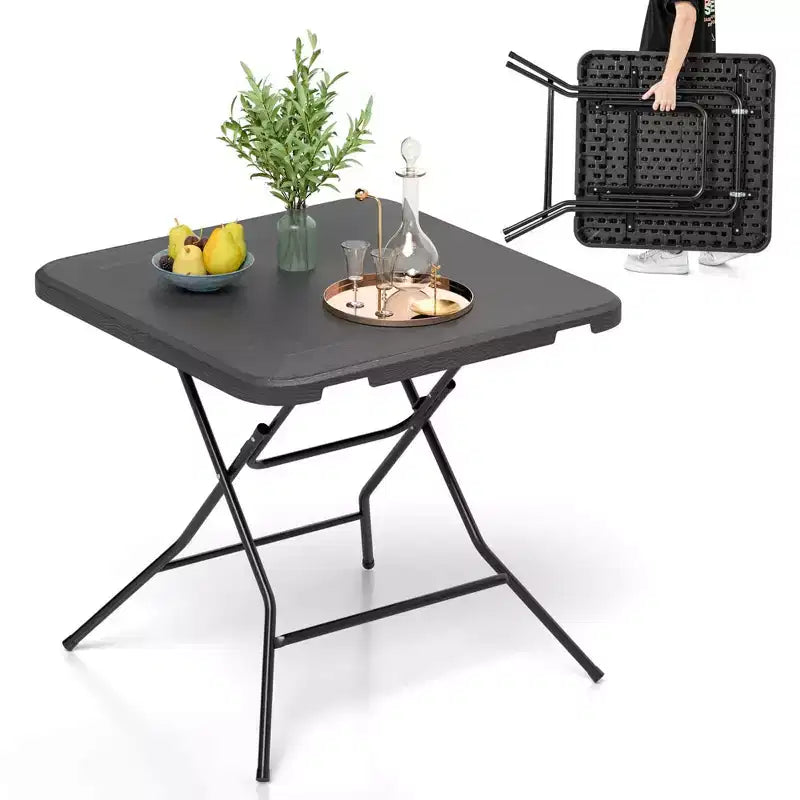 31.5 Square Folding Table Indoor Outdoor Foldable Plastic Table