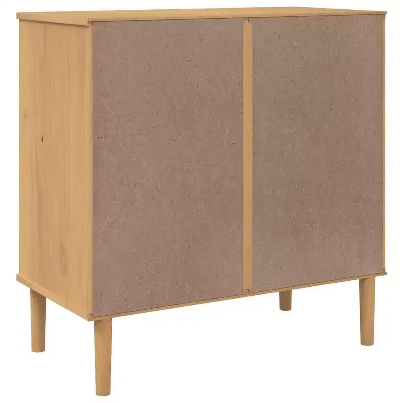 Dresser Rattan Look Brown 31.5x15.7x31.5 Solid Wood Pine
