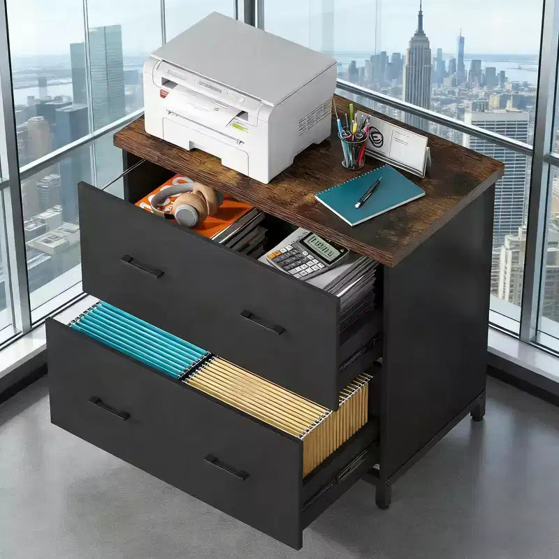 2-Drawer File Cabinet, Lateral Filing Cabinet Printer Stand