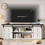 Mobile TV in stile rustico da 70 pollici per TV da 80/75/70 pollici, mobile contenitore con anta scorrevole in stile fienile, mobile TV rustico per soggiorno, mobile porta TV