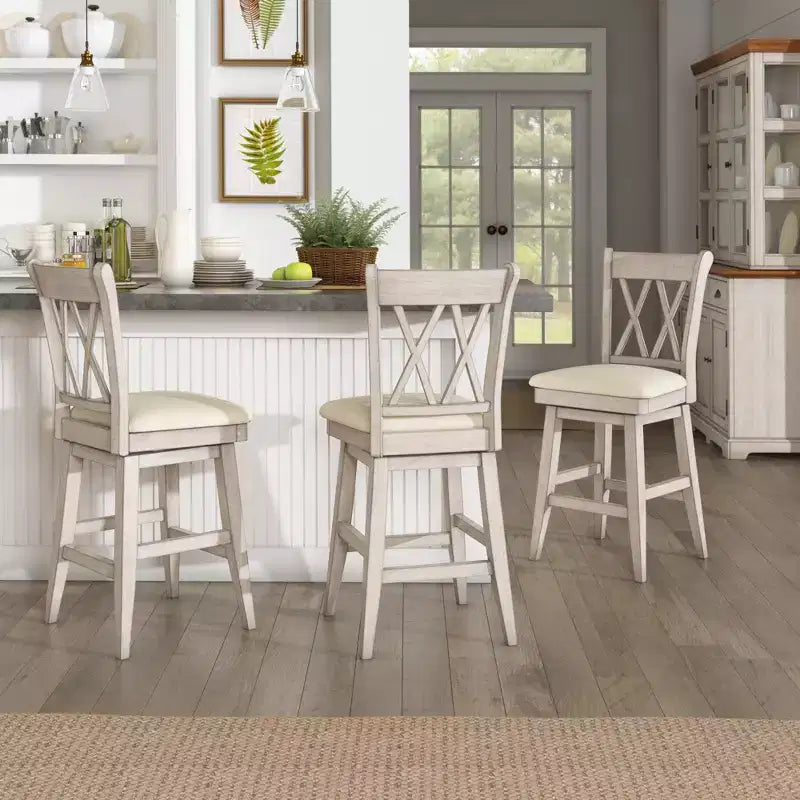 Double X-Back Counter Stools