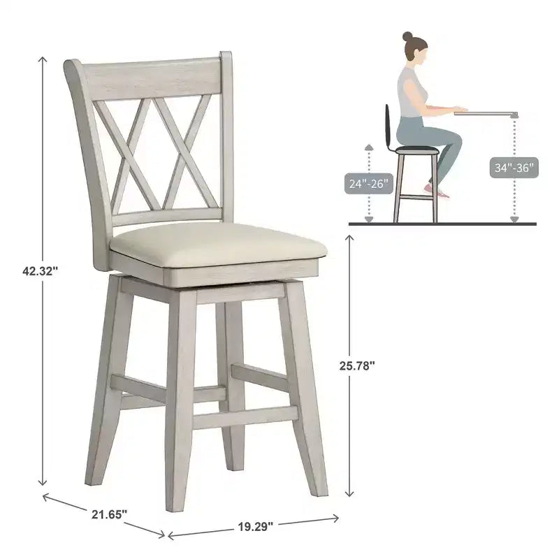 Double X-Back Counter Stools