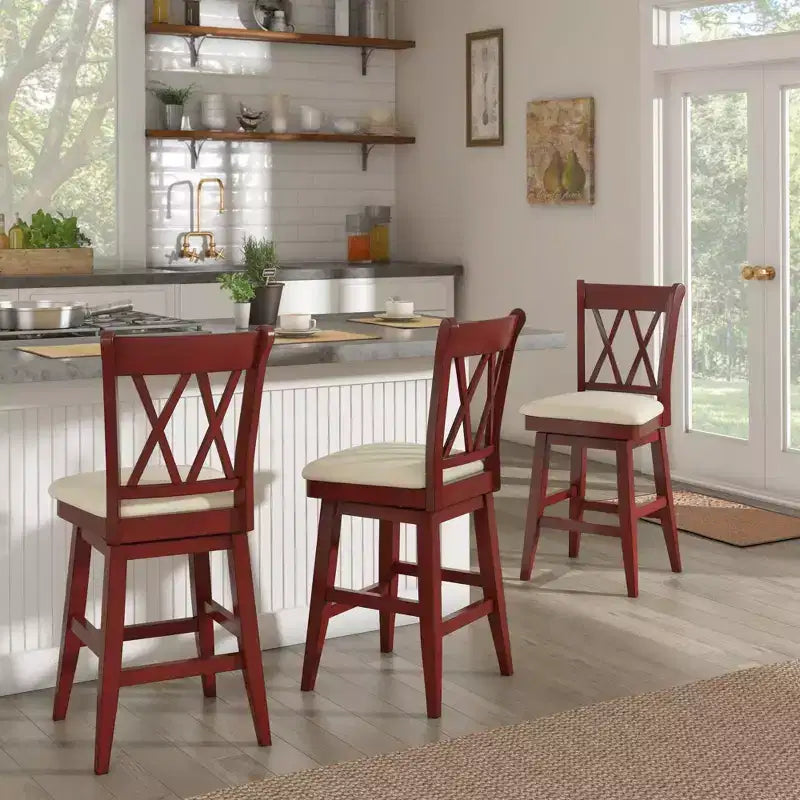Double X-Back Counter Stools