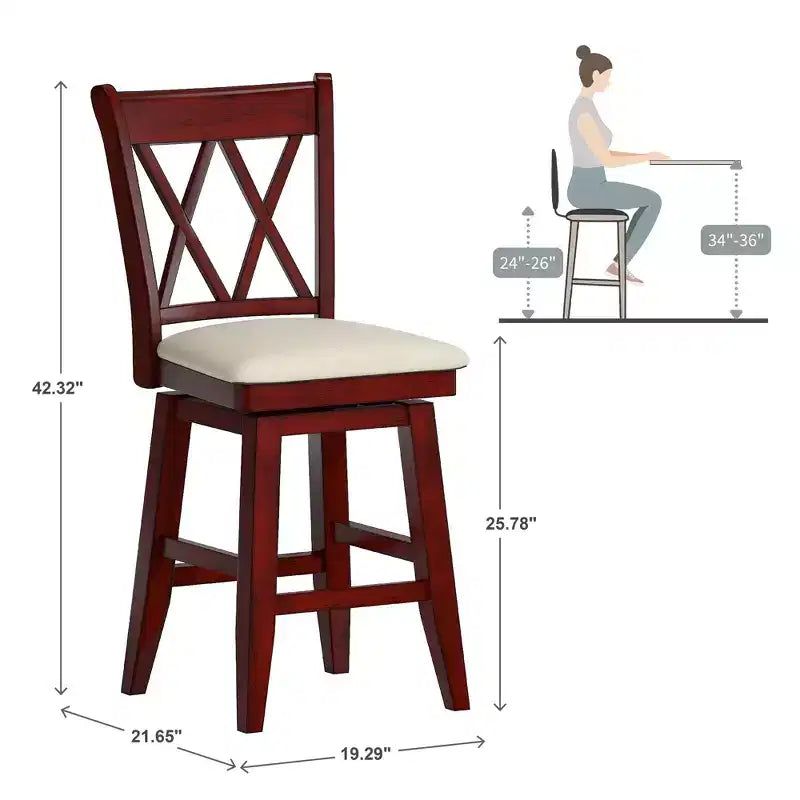 Double X-Back Counter Stools