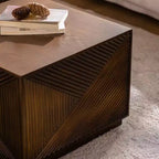 Vierkante salontafel met moderne kleurencombinatie voor de woonkamer, geen montage nodig