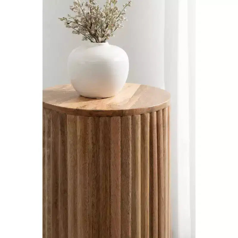 Wood Drink Table, 10x10x22, Natural