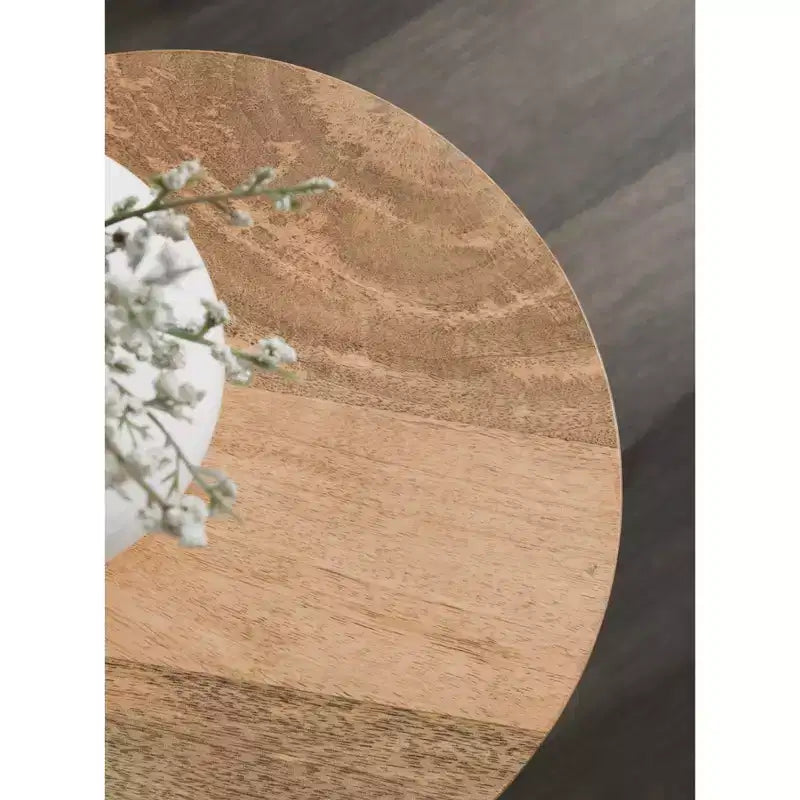 Wood Drink Table, 10x10x22, Natural