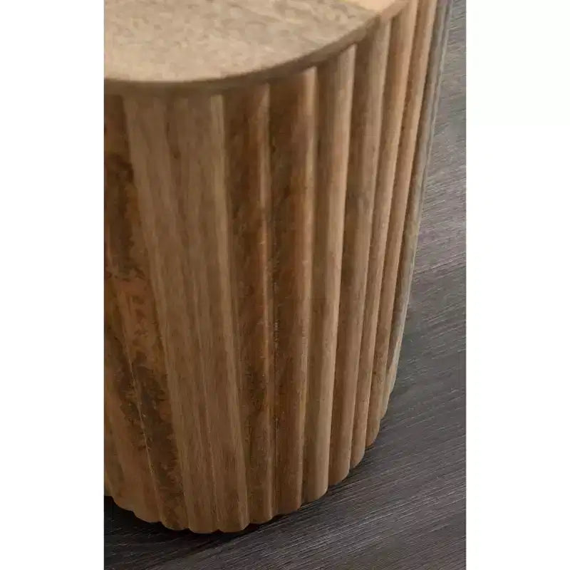 Wood Drink Table, 10x10x22, Natural