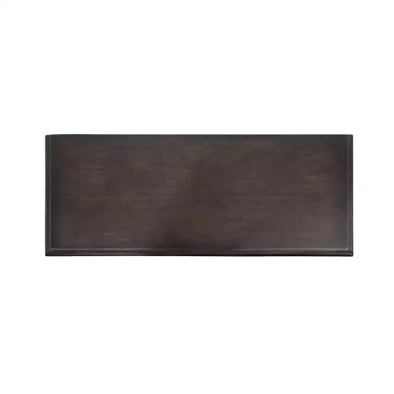 Carved Wood Console Table, 36x14x30, Dark Brown