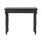 Consoletafel van gesneden hout, 36x14x30, donkerbruin