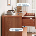 Commode de ferme à 9 tiroirs pour chambre, chiffonnier en bois étroit, commode moderne du milieu du siècle à façade cannelée, organisateur de rangement pour placard et salon