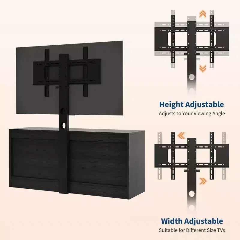 4 Drawer Dresser TV Stand with Mount for TVs Up to 70 Inch for Living Room, Bedroom