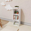 FurnitureR Modular Side Table & Storage Organizer, 3-Tier Cube Shelf with Square Design, Stackable Cubby Shelf for Living Room, Bedroom, Office, Study