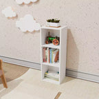 FurnitureR Modular Side Table & Storage Organizer, 3-Tier Cube Shelf with Square Design, Stackable Cubby Shelf for Living Room, Bedroom, Office, Study