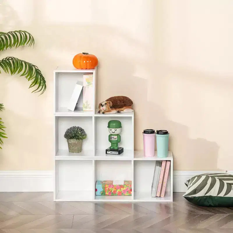 Modular Side Table & Storage Organizer, 3-Tier Cube Shelf with Square Design, Stackable Cubby Shelf for Living Room, Bedroom, Office, Study