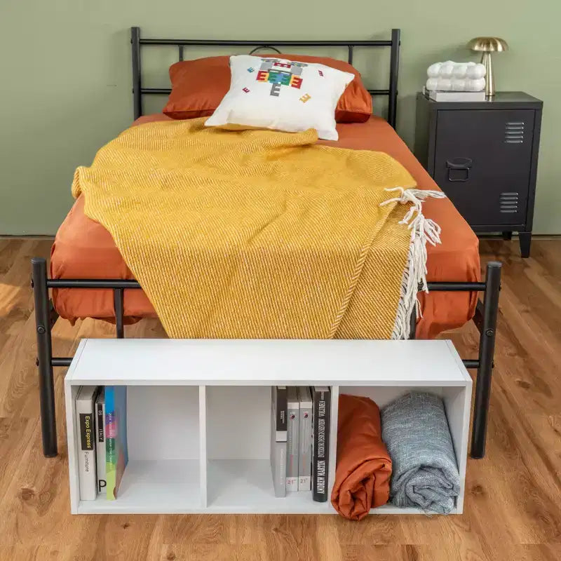 Modular Side Table & Storage Organizer, 3-Tier Cube Shelf with Square Design, Stackable Cubby Shelf for Living Room, Bedroom, Office, Study
