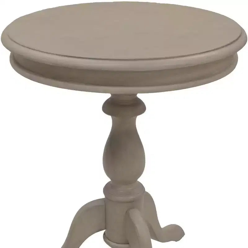 25 Taupe Gray Manufactured Wood Round End Table